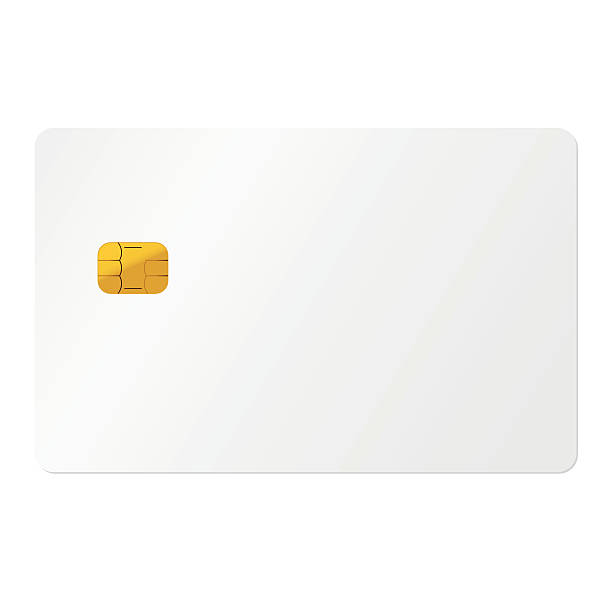 white credit card on white background